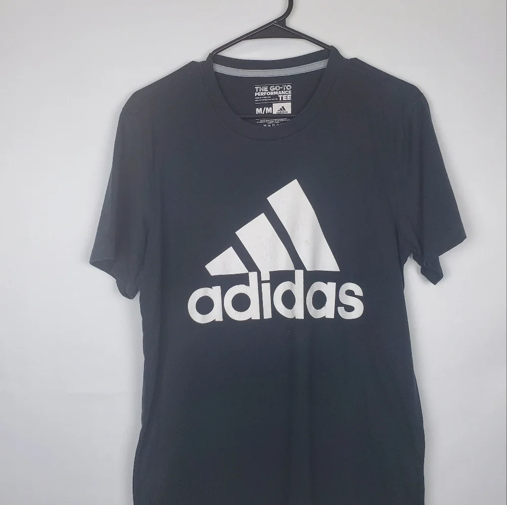 Adidas Black/White Logo T-Shirt M